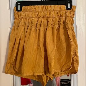 Medium gold Free People Movement the way home shorts